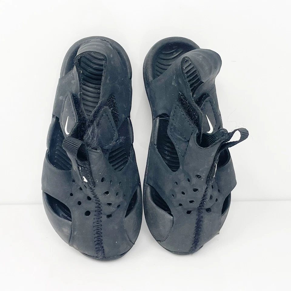 Nike Boys Sunray Protect 2 943827-001 Black Slip On Sandals Size 6C - Image 4 of 4