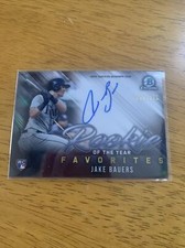 2019 Bowman Chrome Rookie Of The Year Favorites Auto Jake Bauers 66/150
