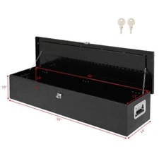 50"x14"Aluminum Tool Box Tote Storage for Truck Pickup Bed Trailer Tongue W/Lock