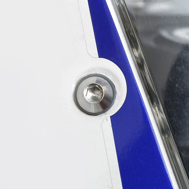 10 шт. универсальный комплект ветрового стекла серебряные болты M5 резиновые гайки шайбы - Изображение 3 из 4