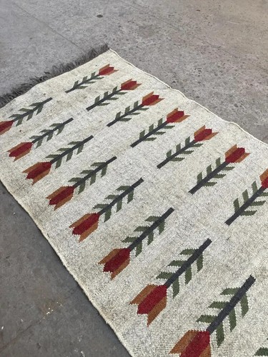 Handmade Kilim Rug aztec kilim Runner Wool Jute Rug Southwestern Stair kilim rug - Picture 6 of 10