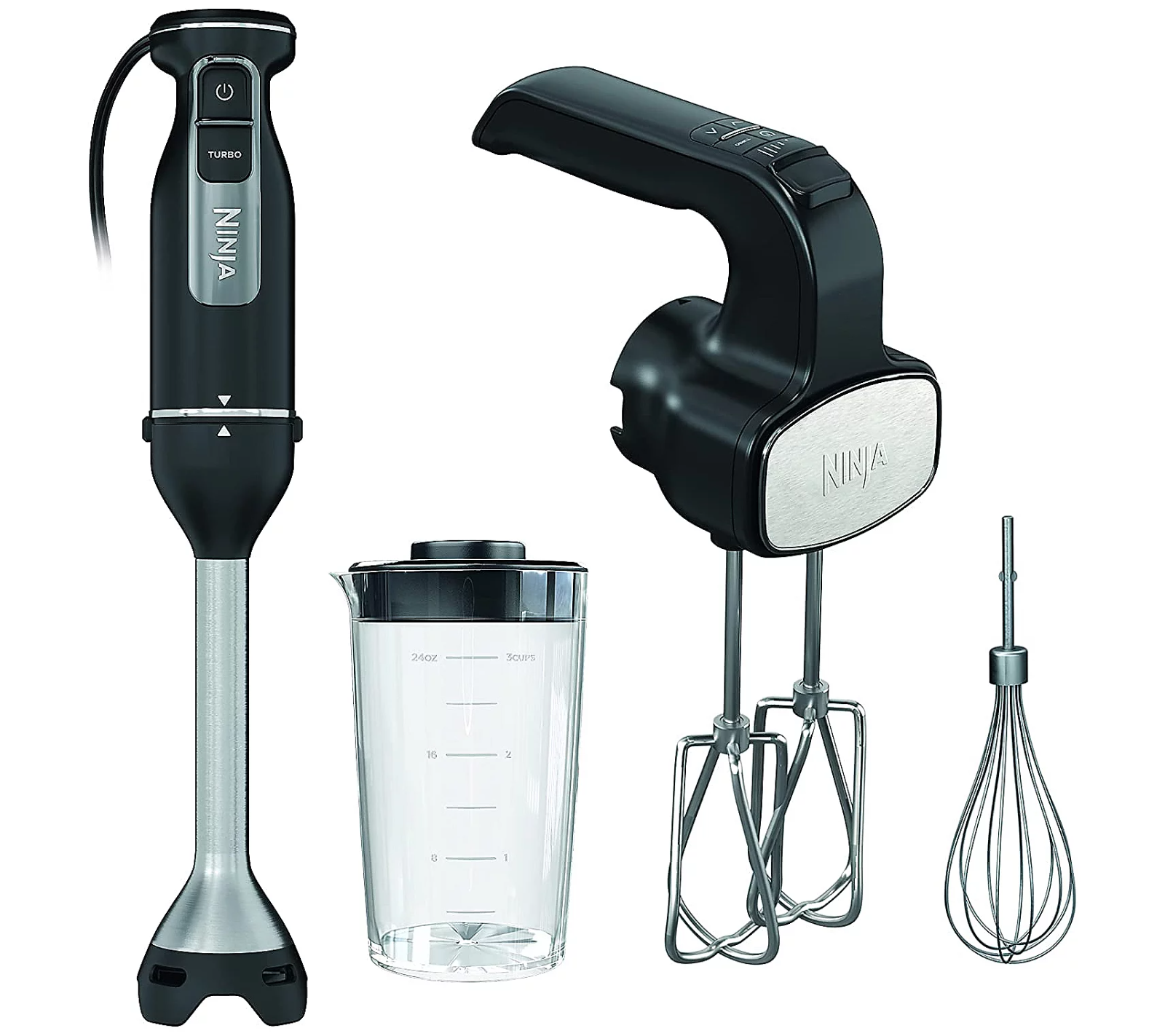 Ninja Foodi Power Mixer System with Hand Blender Mixer Combo and 3-Cup Chopper-image