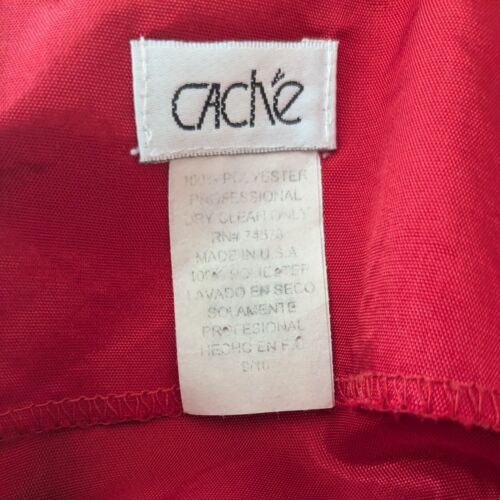 Vintage Cache Prom Dress Maxi Gown 10 Red 90s Y2K Goth Glam Cowl Grunge Maroon - Picture 8 of 12