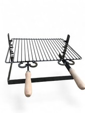 GRIGLIA PER BARBECUE MAX IN FERRO GRATICOLA PESANTE 50 CM REGOLABILE IN ALTEZZA