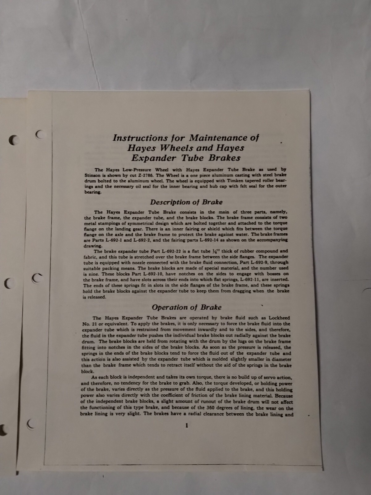 HayesWheels Expander Tube Brakes Instructions for MaintenanceCopy eBay