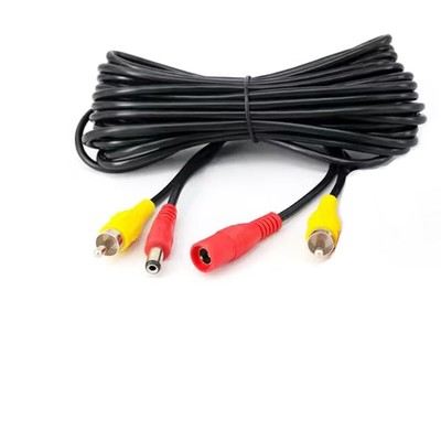 16FT/5M 2 in 1 RCA HD Video AV Extension Cable, RCA+ DC Power Extension Cable...