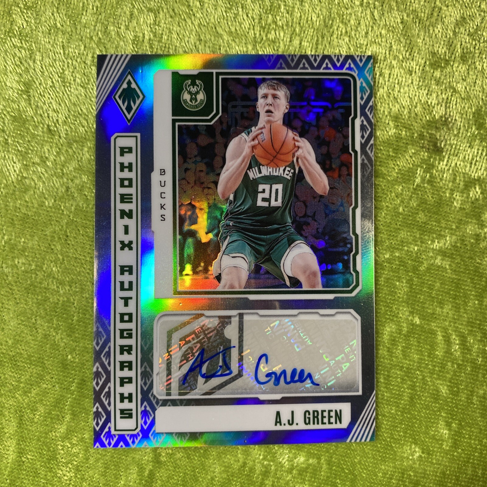2023-24 Panini Phoenix A.J. Green #PA-AJG Phoenix Signatures Silver Bucks 🏀