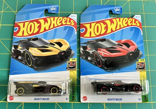 LOT OF 2 - 2024 HOT WHEELS BUGATTI BOLIDE HW EXOTICS 3/10 BOTH COLOR VARIANTS - 第 1/3 張圖片