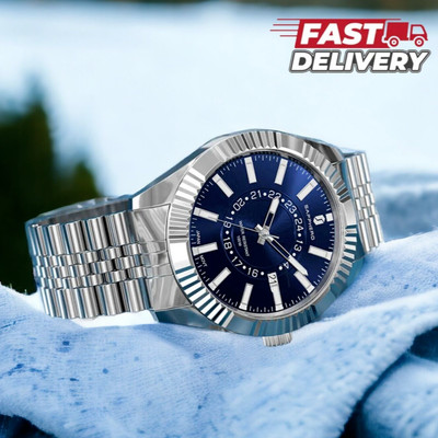 SAPPHERO Dive Quartz Men's Watch Luxury Stainless Steel Luxury Waterproof NEW