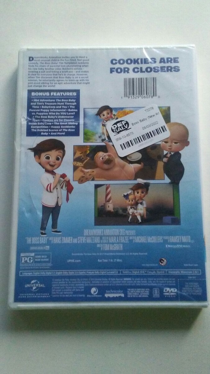 Boss Baby DVD Miles Bakshi, Lisa Kudrow, Jimmy Kimmel, Steve