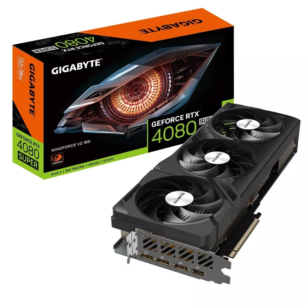 Gigabyte video card RTX 4080 SUPER GV N408SWF3V2 16GD 23 Gbps 16GB GDDR6X 256bit