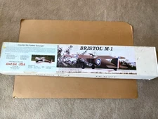 Vtg Balsa USA Bristol M-1 RC Model Airplane Kit #421-01 - Complete - EUC - READ!