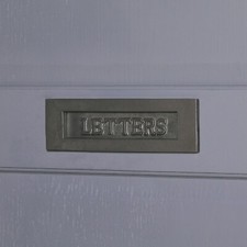 Sprung Cast iron Vintage period home letter box postal plate cover Victorian Sty