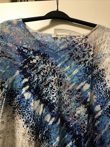 ZOZO Plus Size 2X Designer Hand Printed Lightweight Pullover Sweater - Picture 5 of 5