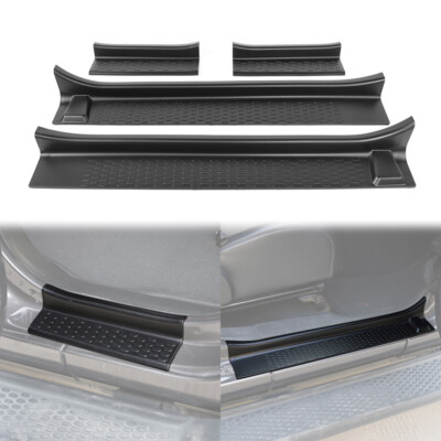 Black Door Sill Threshold Guard Protector Plate for Jeep Wrangler JL 18-2020 4Dr