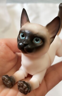 1/8 BJD Doll handmade DIY Pet Cat Siamese -Free Face Make Up+Body Make UP+Eyes