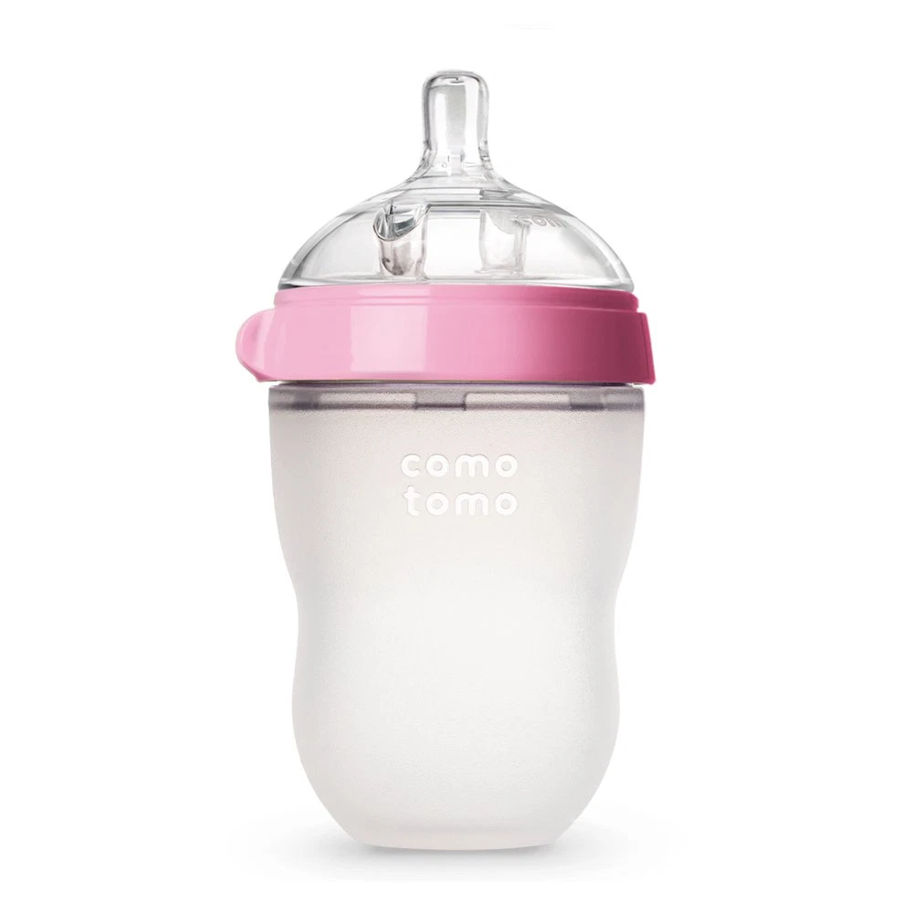 Baby Bottle, Pink, 8 Oz