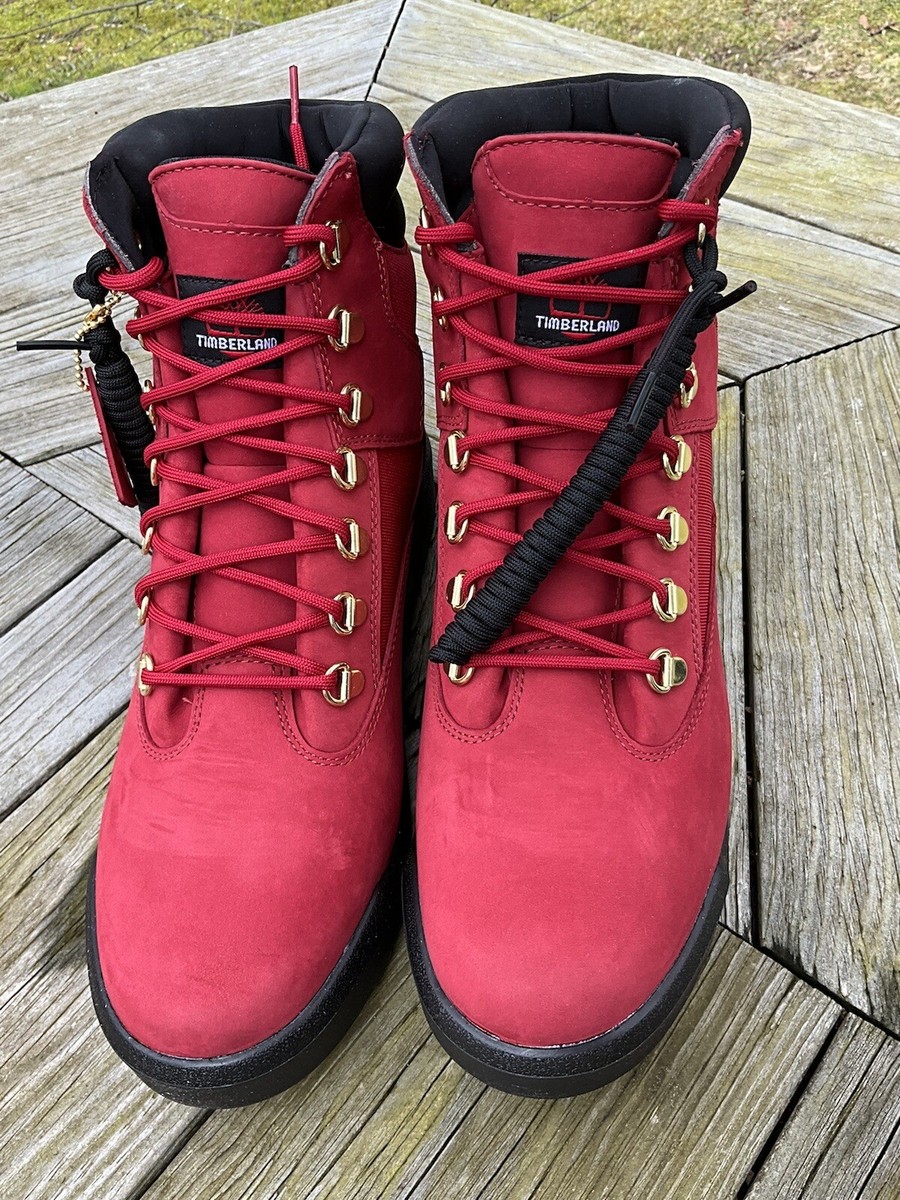 Men's Timberland Dark Red Nubuck 6” Leather Waterproof Field Boots