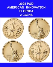 2025 P&D AMERICAN INNOVATION " FLORIDA" 2 COIN SET UNCIRCULATED