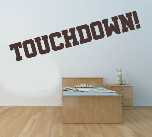 Touchdown! Vinyl Wall Art Sticker Mural Decal. Sports, Bedroom American Football - Afbeelding 1 van 19