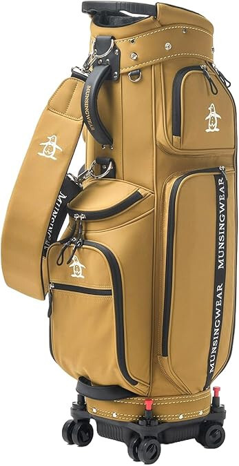 Мужская сумка MUNSINGWEAR Golf Caddy Bag с колесиками 9x47 дюймов 3,8 кг цвета хаки MG5SCB03M