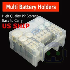 Plastic Battery Box Storage Case Holder Organizer for AA AAA C D 9V Batteries