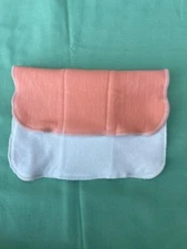 Loveybums Large 1 Sample  Organic Cotton Prefold Tangerine Size 14 in.X 16 in .