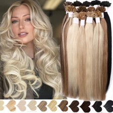 50-100G Real THICK Pre Bonded Keratin Nail U Tip 100 Remy Human Hair Extensions