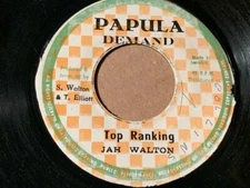 JAH WALTON Papula Demand TOP RANKING / BADDA MIX   ROOTS REGGAE DUB  VG+  LISTEN