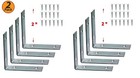 2" Right Angle Brackets with Screws 8 pcs Heavy Duty Rust-resistant L Bracket