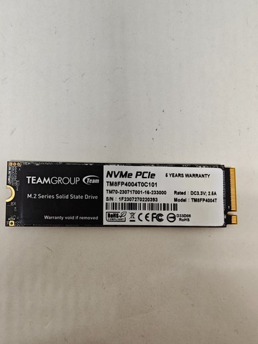 TEAMGROUP MP34 4TB mit DRAM SLC Cache 3D NAND TLC NVMe 1.3 PCIe Gen3x4 M.2 2280
