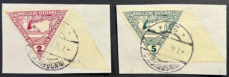 Austria, Special Handling, Sc. QE1-QE2, Mi. 217-218, VF, Used on Piece w/Fields