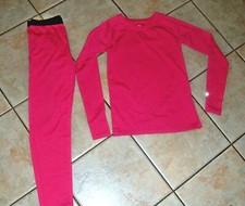 ALL IN MOTION Girls' HOT PINK SZ L 10-12 Thermal Underwear Set NWOT
