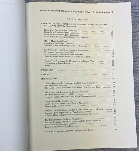 Papers Concerning Robertson's Colony In Texas Vol 3 1st Ed Signed Malcolm McLean - Picture 10 of 11