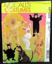 Halloween Costume Lion Bunny Cat Leopard Adult Small McCalls 225 Uncut Pattern