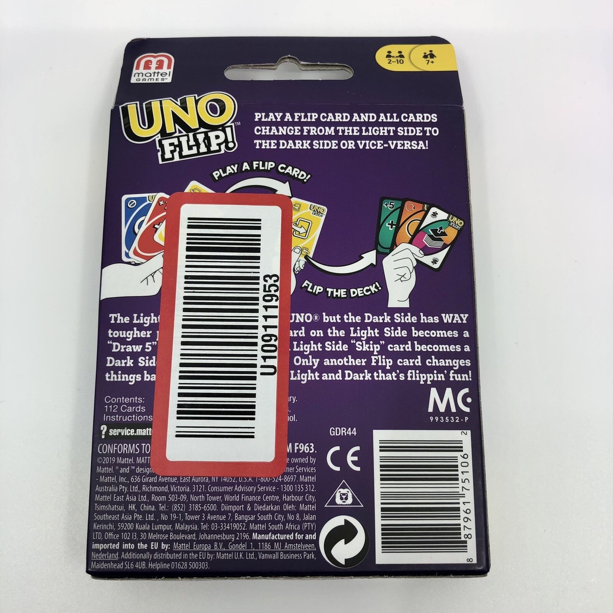 UNO Flip! Card Game NEW Mattel Games Double Sided 2-10 Players