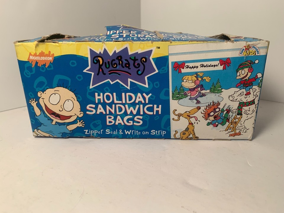 Vintage Rugrats Holiday Sandwich Bags Opened Unused Bags 1990's Cartoon