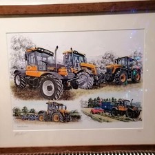 2 Prints Deal Offer JCB Fastrac /3cx 3c  Loader Excavator 75th Anniv A4 Pictures
