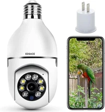 Camara De Bombilla Para Casa Exterior 360 HD 1080P Seguridad Wifi Audio Y Video