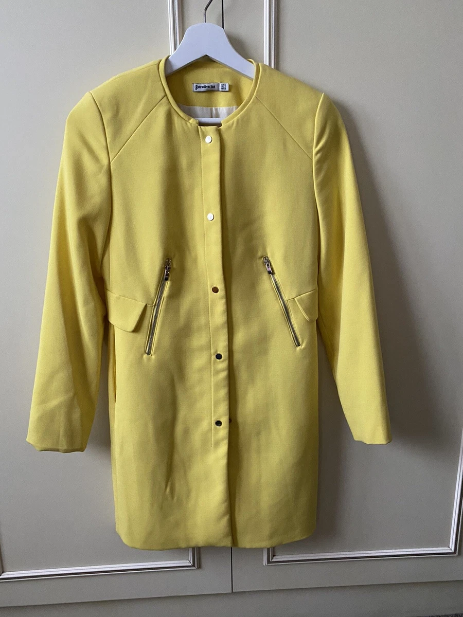 Stradivarius yellow deals coat
