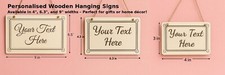Personalised Wooden Sign Plaque – Custom Text Hanging Wall Decor Gift