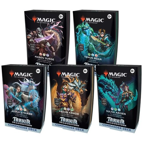 MTG Tarkir Dragonstorm Commander Set of 5 Decks Case Magic the Gathering IN HAND