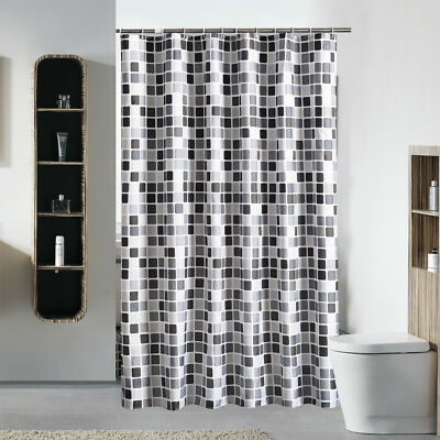 Tenda da doccia in poliestere PLUMAS VINTAGE 180x200cm QUALITÀ PREMIUM - Anelli inclusi MSV