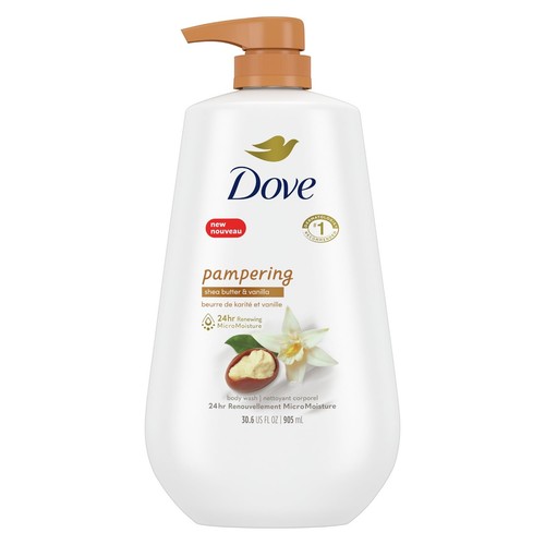 2 ct Dove Purely Pampering Liq Duschgel mit Pumpe Sheabutter & Vanille, 30,6 oz - Bild 3 von 3