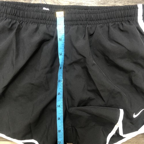 Nike Dri-Fit Tempo Running Shorts Youth Girls L Black White Lined - Picture 7 of 8