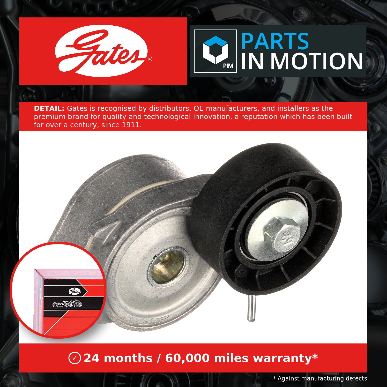 Aux Belt Tensioner fits VOLVO S80 Mk2 2.0D 08 to 11 D4204T Drive V-Ribbed Gates - Image 22