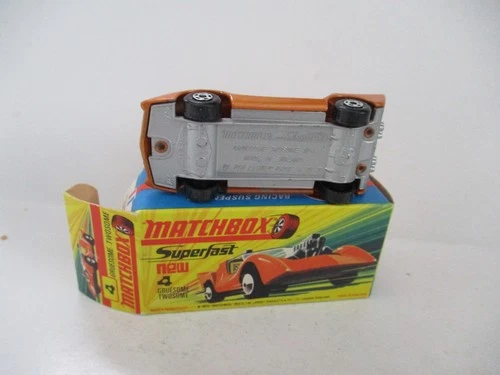 Matchbox Lesney Superfast SF4 Gruesome Twosome- SILVER BASE, boxed