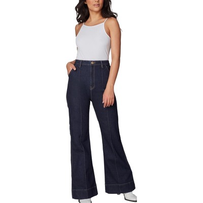 Lola Womens Stevie Pocket Denim Flared Jeans BHFO 4425