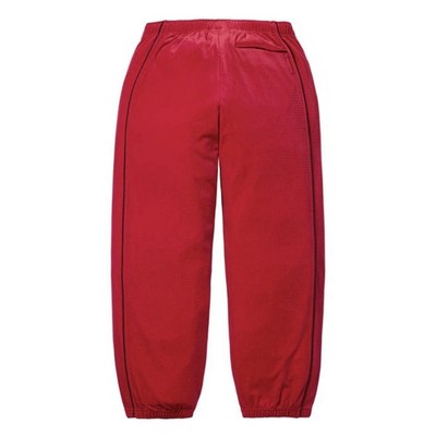 Red Supreme Velour Mesh Track Pant In-Hand | eBay