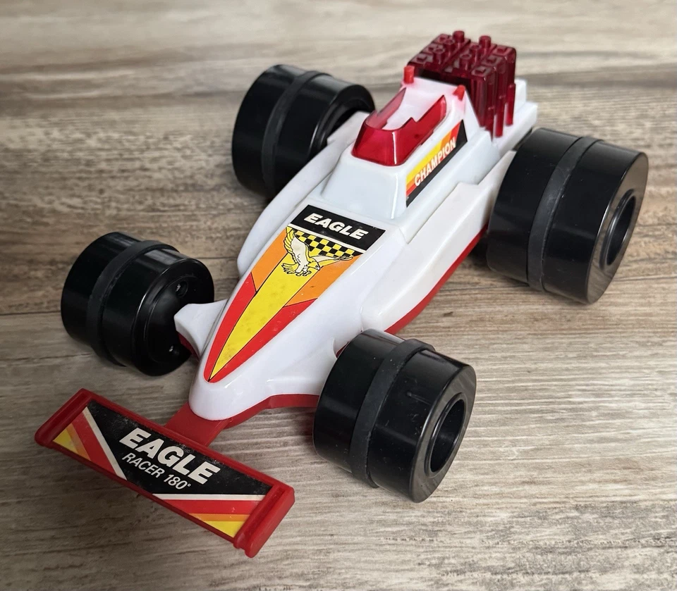 VTG! 1980’s F1 Eagle Racer 180 Degree Red/White Car 🌟 YouTube VIDEO WORKING! - Image 3 of 4